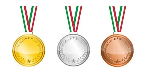 Blank Medals set vector Stock Illustration
