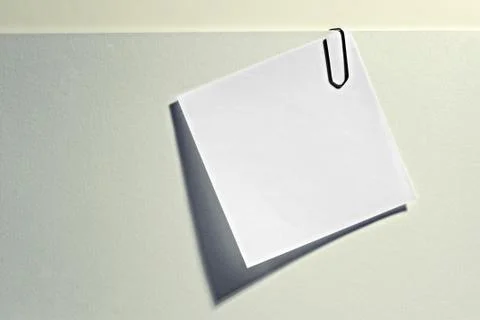 Blank memo attached to a document Stock Photos