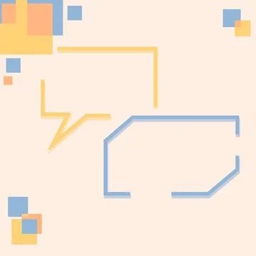 Blank Message Boxes Over Color Background Design. Creative Banners For Business Stock Illustration
