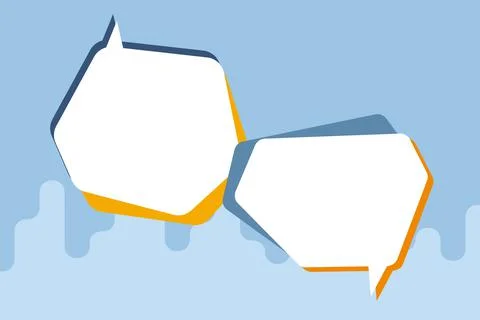 Blank Message Boxes Over Color Background Design. Creative Banners For Business Stock Illustration