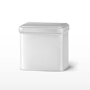 Blank metal box template Stock Illustration