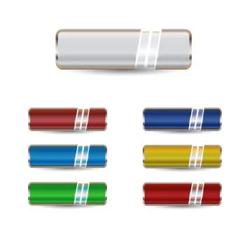 Blank metallic button Stock Illustration