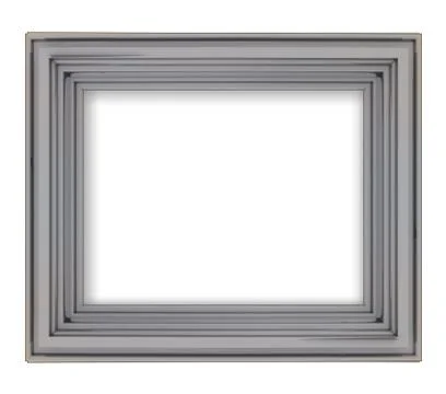 Blank metallic grey decorative rectangular frame  illustration Stock Illustration