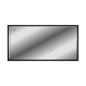 Blank metallic rectangular sign with frame Stock Illustration