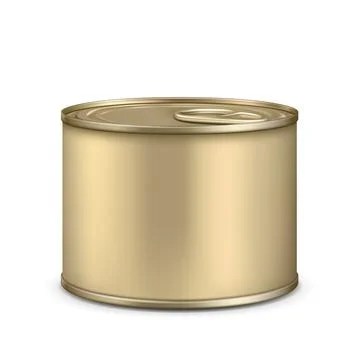 Blank Metallic Tin Can For Cooked Meat Vector Stock Illustration