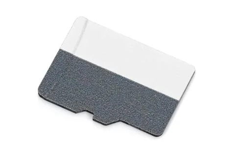 Blank micro SD memory card on white background Stock Photos