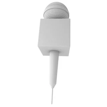 Blank microphone. 3d render Stock Illustration