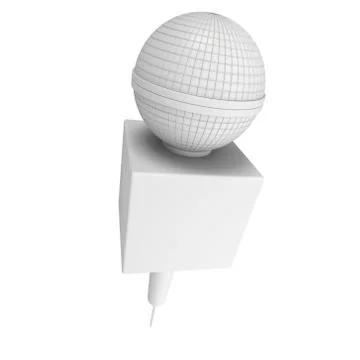 Blank microphone. 3d render Stock Illustration