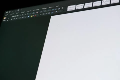 Blank microsoft word office document Stock Photos