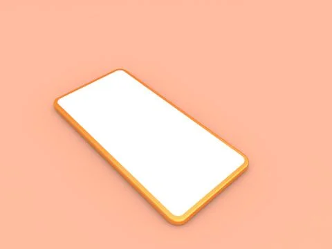 Blank mock up smartphone on red background. Stock Illustration