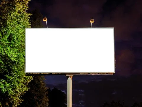 Blank mock up white empty billboard. Foto stock
