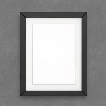 Blank modern 3d frame on texture background Stock-Illustration