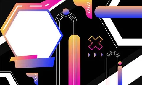 Blank modern abstract webinar template design banner and poster Stock Illustration