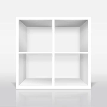 Blank modern bookcase Stock Illustration