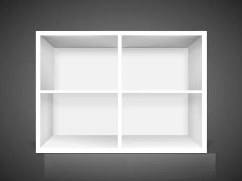 Blank modern bookcase Stock Illustration