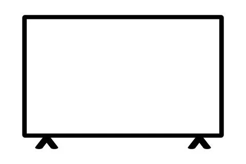 Blank modern tv screen template Stock Illustration