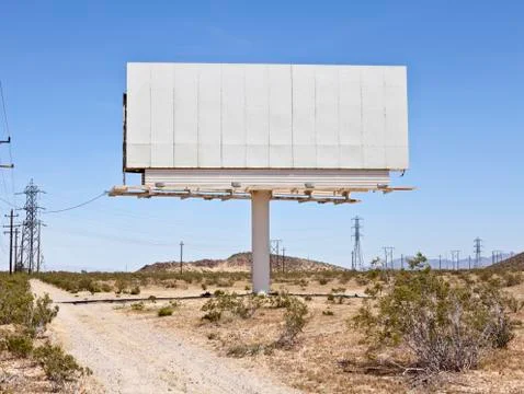 Blank mojave billboard Stock Photos