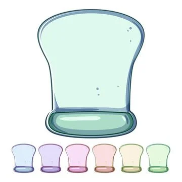 Blank mouse pad cartoon vector graphic Stock Illustration