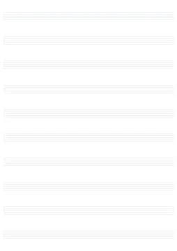 Blank musical sheet with empty staves on white paper. Manuscript paper for cl Stock Illustration