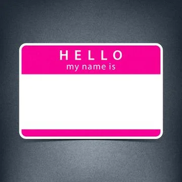 Blank name tag sticker HELLO Иллюстрация