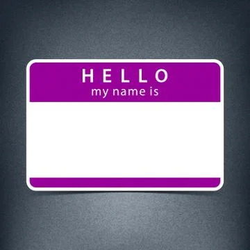 Blank name tag sticker HELLO イラスト素材