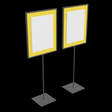 Blank nameplate stand Stock Illustration