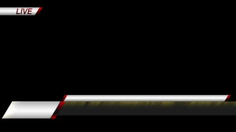 Blank News Lower Third Template 3 Transparent Stock Footage 89231691