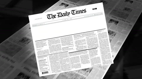 Blank - Newspaper Headline (Intro + Loops) Stock Footage