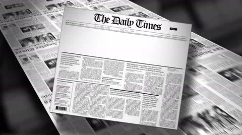Blank Newspaper Headline (Reveal and Loop) Animation Stock Footage