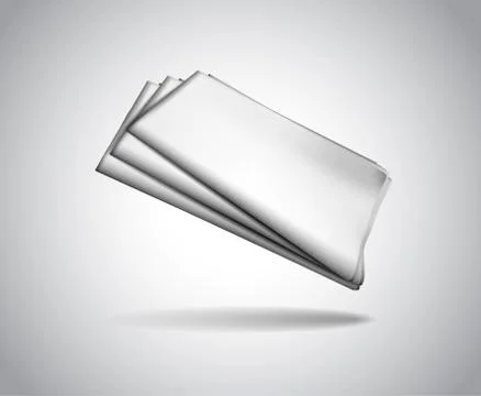 Blank newspaper Stock Illustration