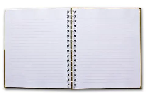 Blank Note Book Isolated On White Background Stock Photos