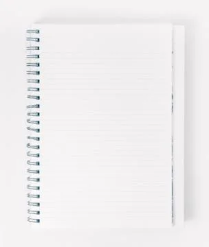 Blank note book on white background. Stock Photos