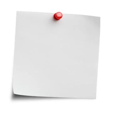 Blank note isolated on white background Stock Photos
