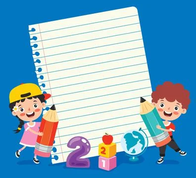Blank Note Paper For Children Education Stock Illustration