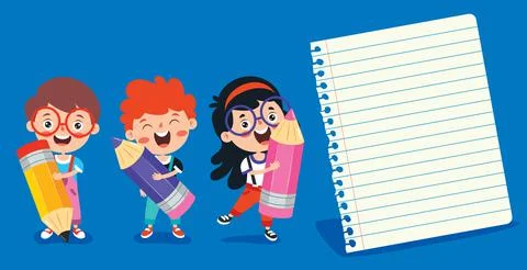 Blank Note Paper For Children Education Stock Illustration