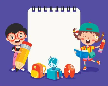 Blank Note Paper For Children Education Stock Illustration