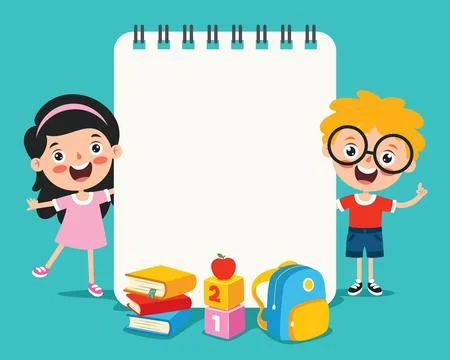 Blank Note Paper For Children Education Stock Illustration