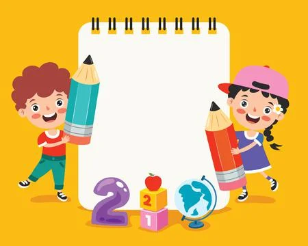 Blank Note Paper For Children Education Stock Illustration