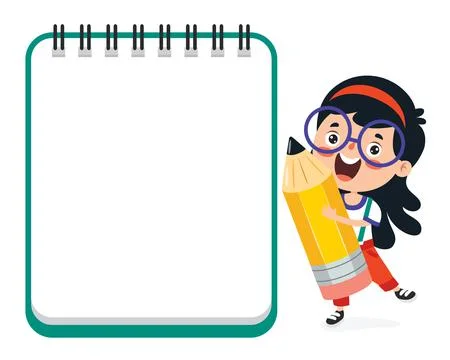 Blank Note Paper For Children Education Stock Illustration