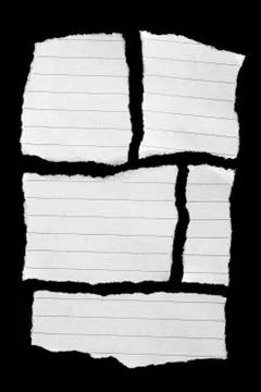 Blank Note Paper Collection Stock Photos