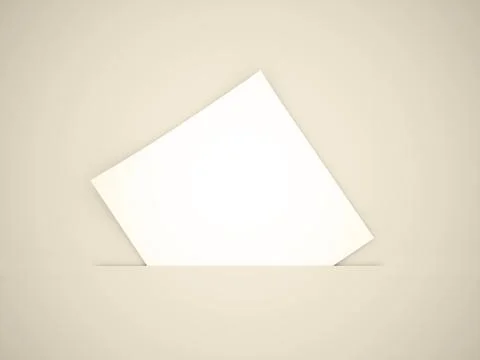 Blank note paper concept on orange background Stock Illustration