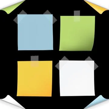 Blank note paper Stock Illustration