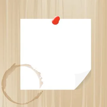 Blank note paper Stock Illustration