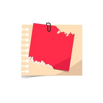 Blank note paper illustration design Stock Illustration