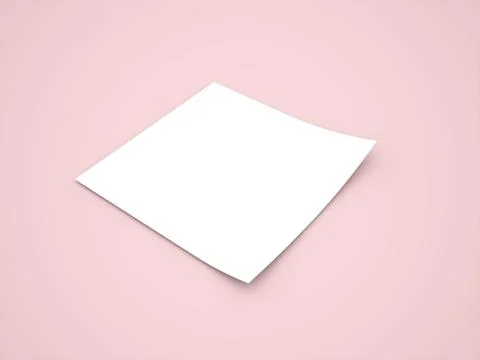 Blank note paper rendered on red background Stock Illustration