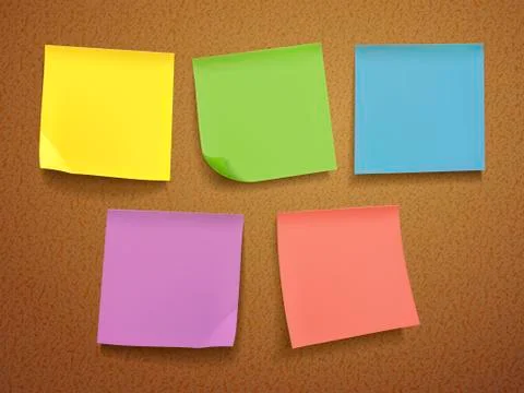 Blank note paper set Stock Illustration