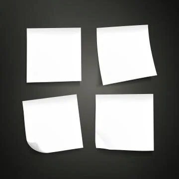 Blank note paper set Stock Illustration