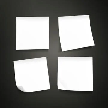 Blank note paper set Stock Illustration