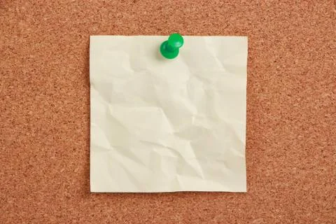 Blank Note Pinned On Cork Stock Photos