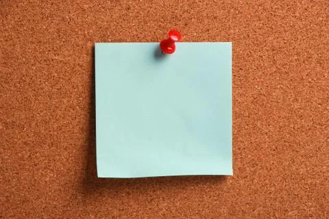 Blank Note Pinned On Cork Stock Photos